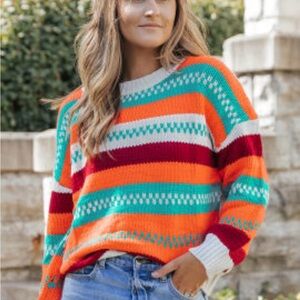 Bloom Vibrant Striped Sweater